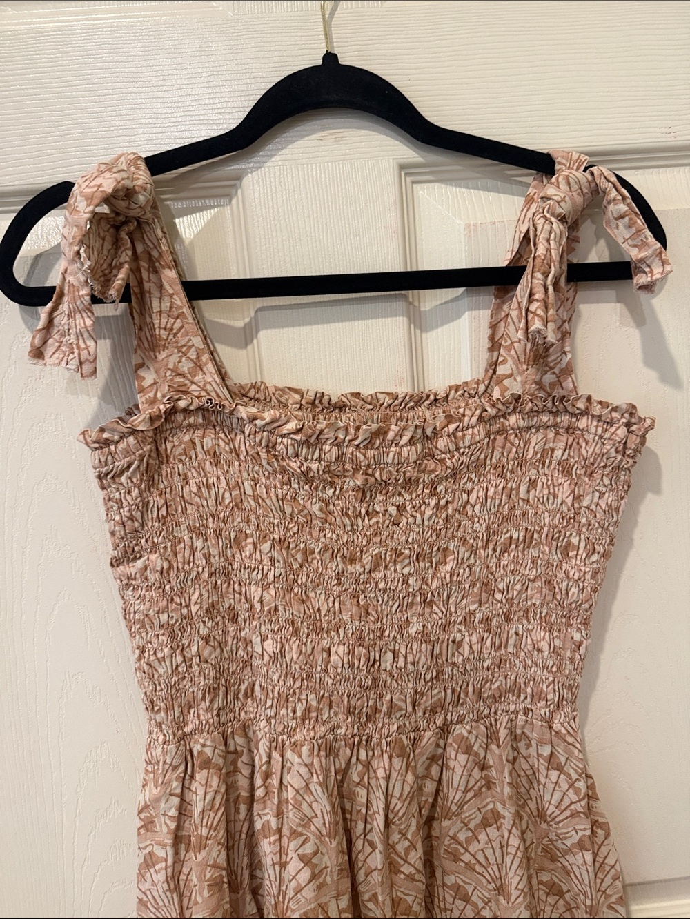 Madewell Lucie linen blend smocked dress, large - Picture 4 of 8